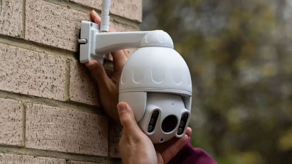 PTZ Wireless Camera On Brick Wall