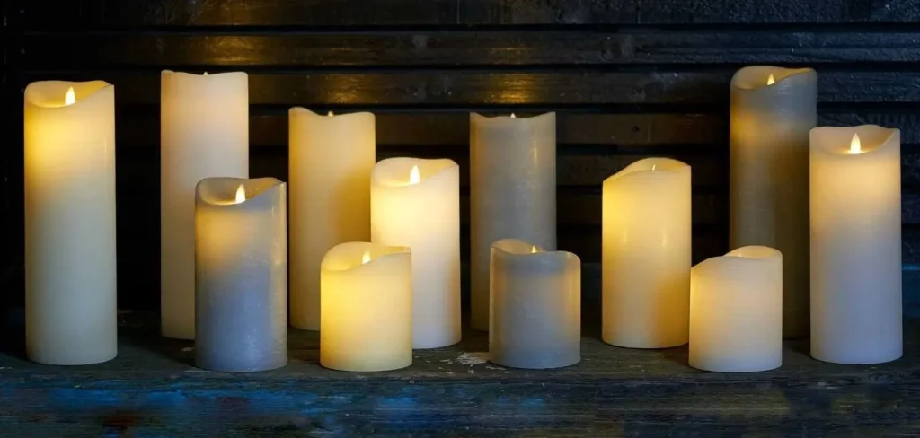 Large LED Candles In 4 Colours