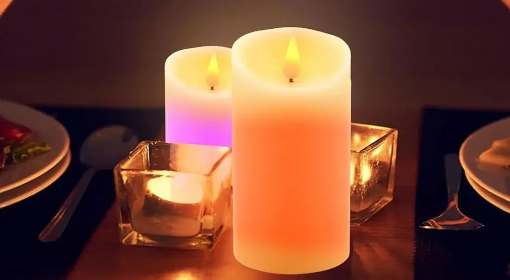 ALED LED Battery Candles With Glass