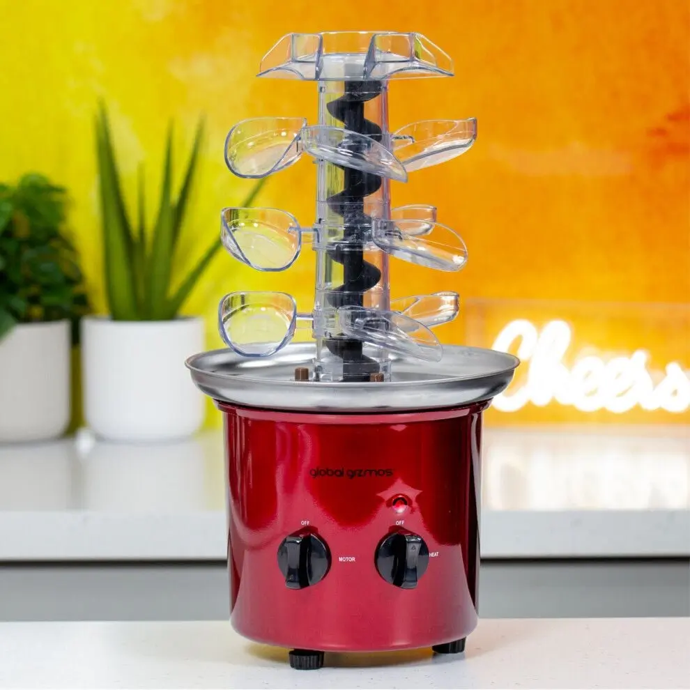 Global Gizmos Chocolate Fountain In Red