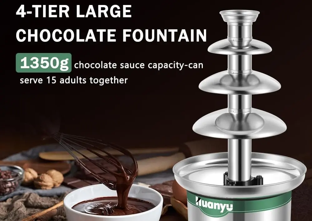 Huanyu Melted Chocolate Fountain In Steel Finish