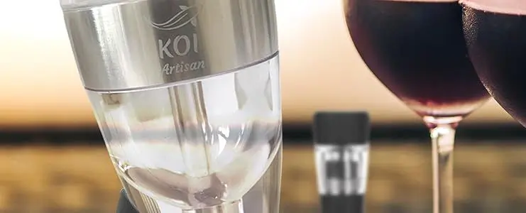 Koi Artisan Wine Aerator Glasses