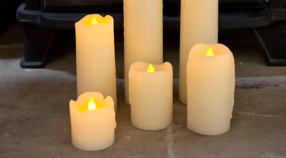 Lights4fun Large LED Candles x6