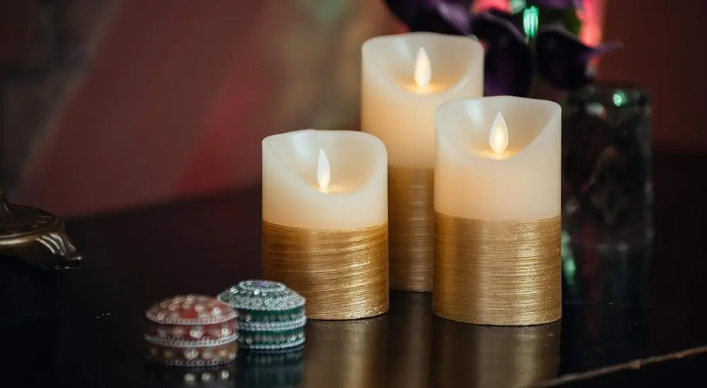 Luminicious Gold Large LED Candles