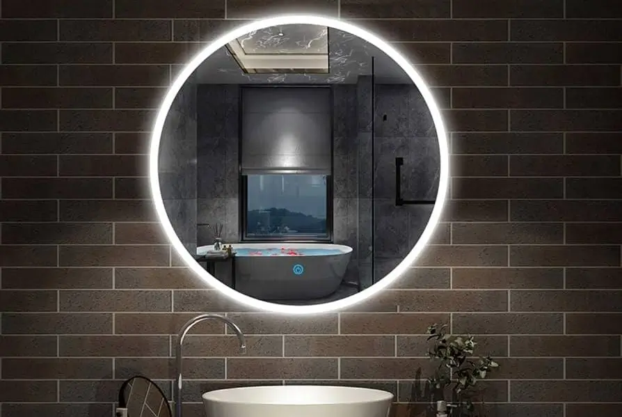 Round LED Bathroom Mirror With Demister