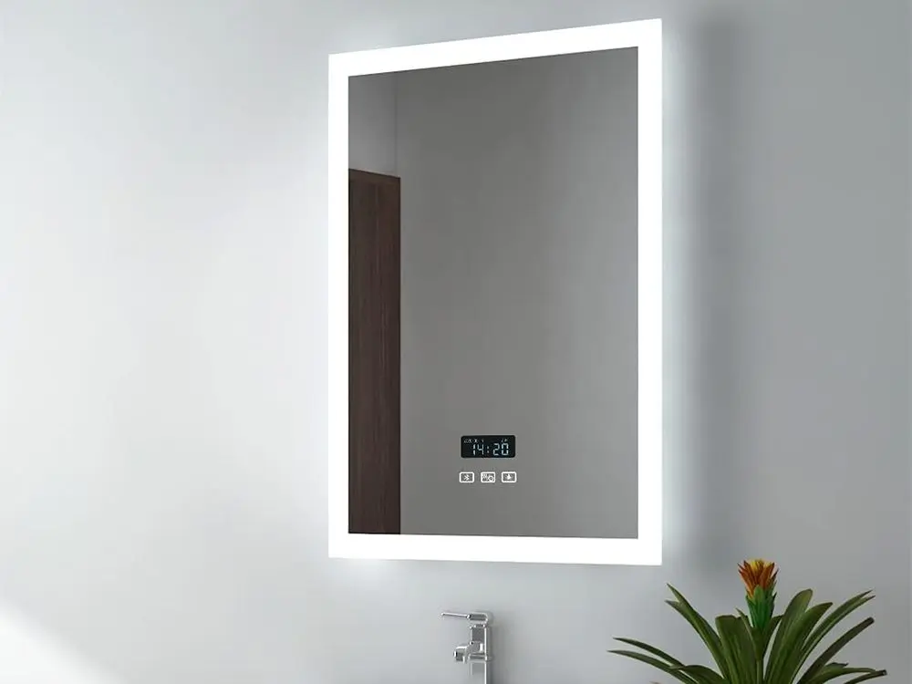 EMKE Bathroom Vanity Touch Mirror With LCD