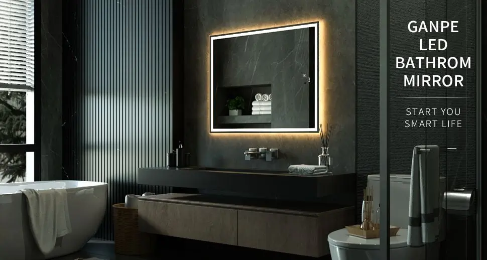 GANPE Anti-Fog Bathroom Mirror On Wall